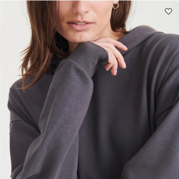 NAADAM Modal Cashmere Hoodie in Dark Granite. SUPER soft! - Picture 2 of 6